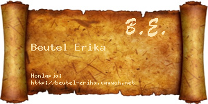 Beutel Erika névjegykártya
